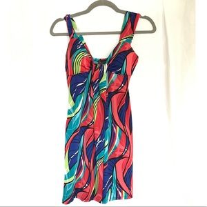 Playful multicolor flowy dress Sz Sm